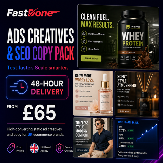 📢 Ads Creatives & SEO Copy Pack — Delivered in 48 Hours