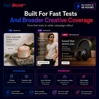 📢 Ads Creatives & SEO Copy Pack — Delivered in 48 Hours