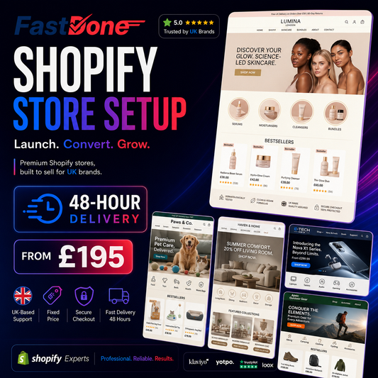 🛍️ Shopify Ecommerce Store Setup — Delivered in 48 Hours