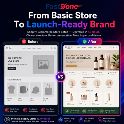 🛍️ Shopify Ecommerce Store Setup — Delivered in 48 Hours