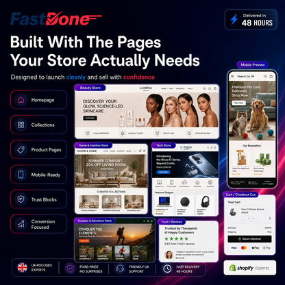 🛍️ Shopify Ecommerce Store Setup — Delivered in 48 Hours