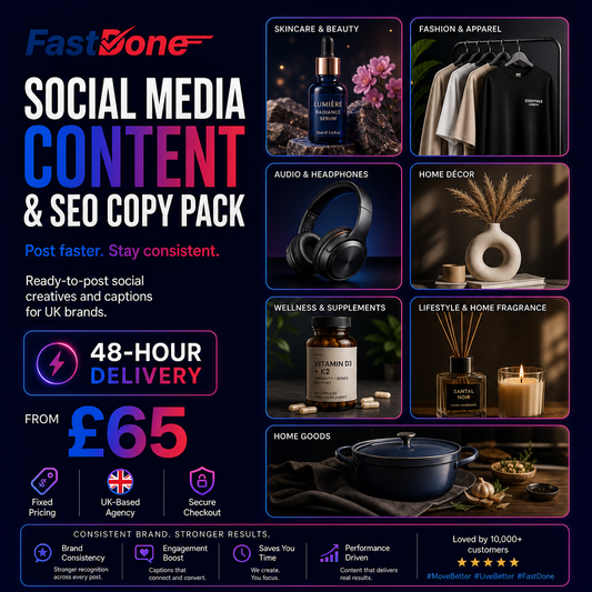 📣 Social Media Content & SEO Copy Pack — Delivered in 48 Hours